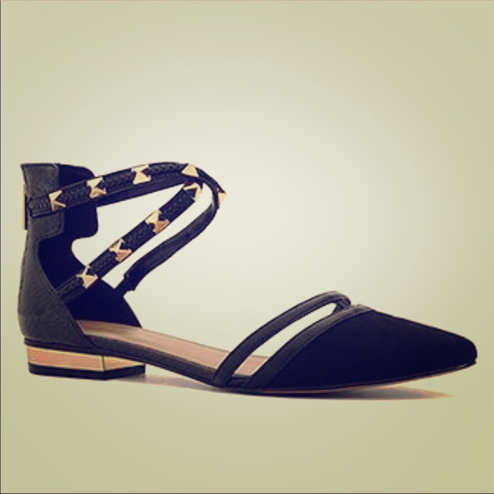 Studded ballet flats